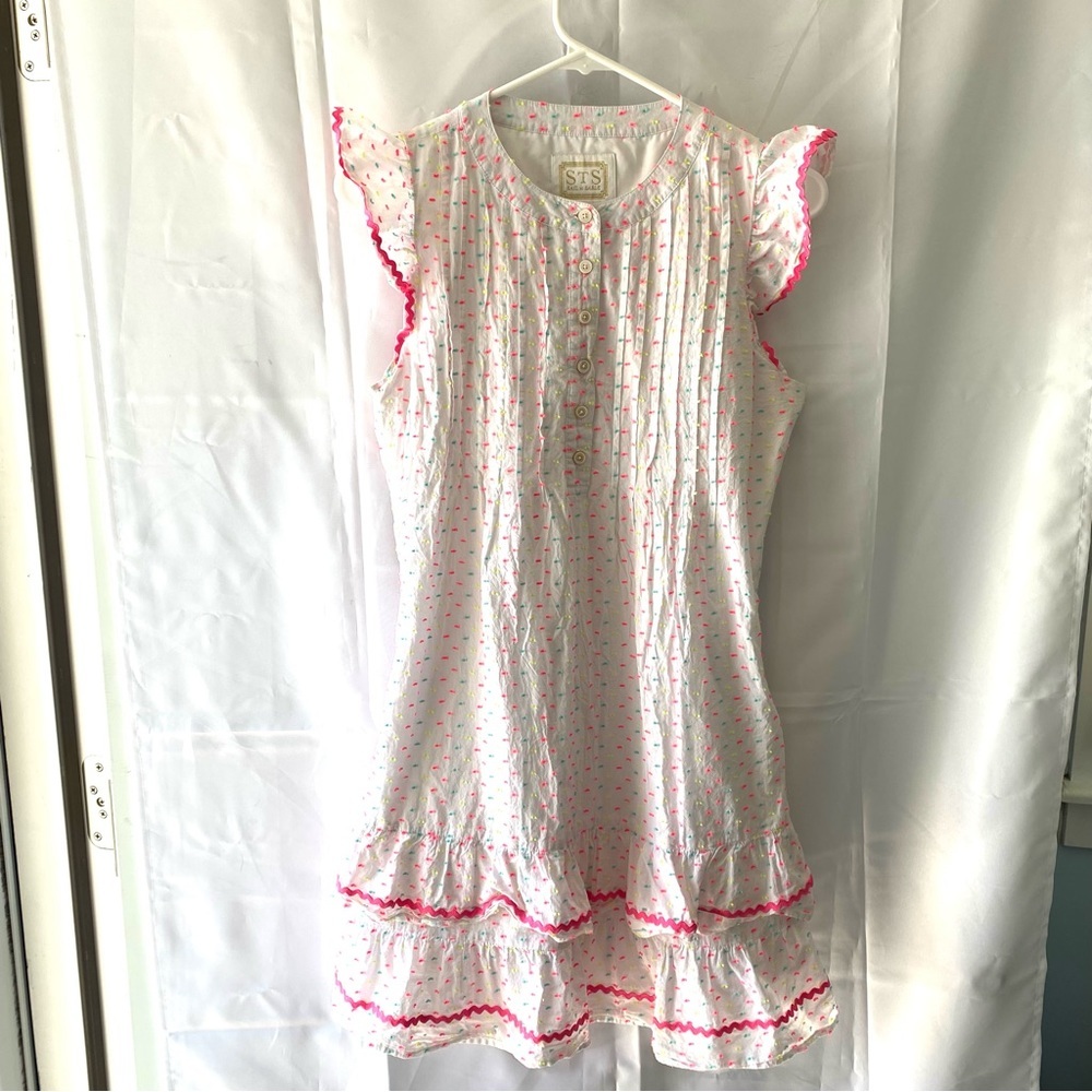 NWOT Sail to Sable dress Neon Clip Dot multi confetti with Pom Poms SZ Small. - Picture 13 of 13
